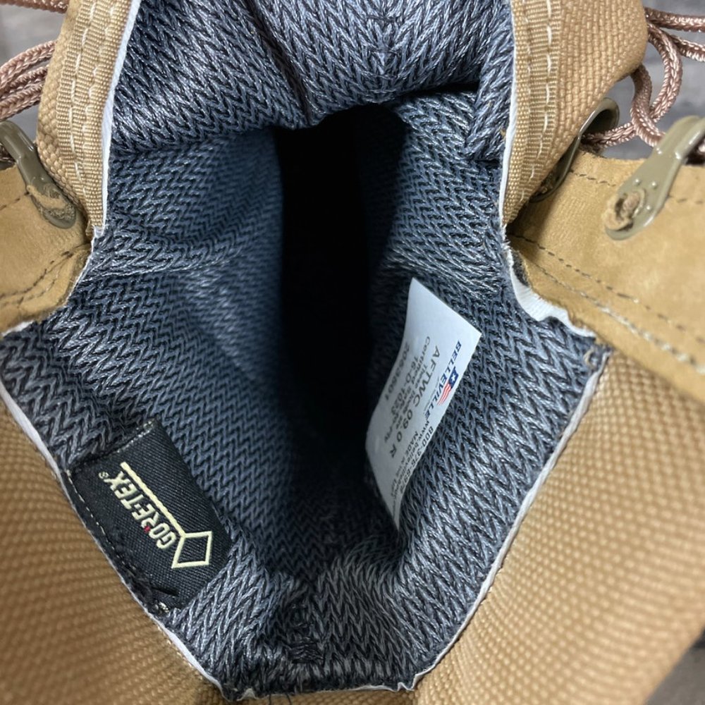 Belleville GoreTex Mens 9 R Tan Suede Vibram Military Composite Toe Combat Boots - Picture 9 of 12